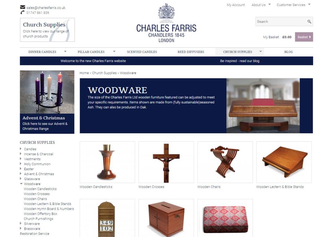 ecommerce website for wiltshire company