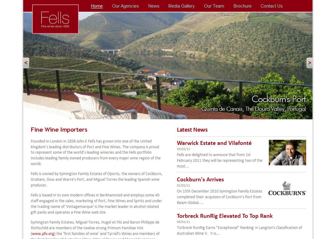 Drupal web site for Importer of Cockburn's Torres & Warre's