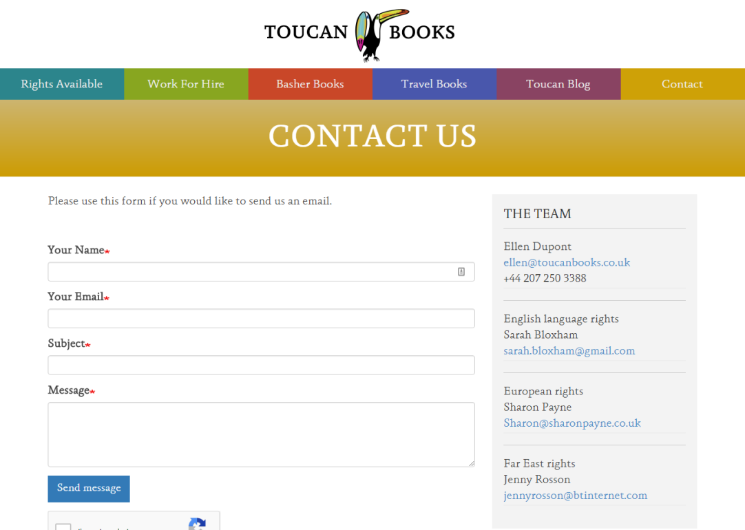 Bespoke web design for London publishing company
