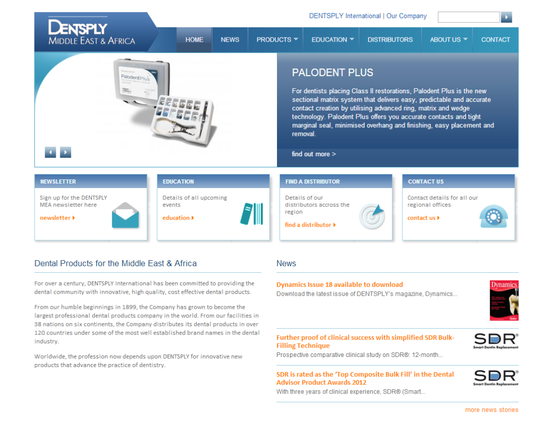 Dentsply MEA - export site for Middle East & Africa