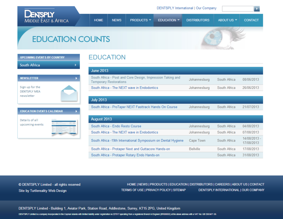 Drupal product catalogue site for Surrey based Worldwide dental supplier