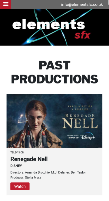 Leading Film & TV Effects company based at Shepperton